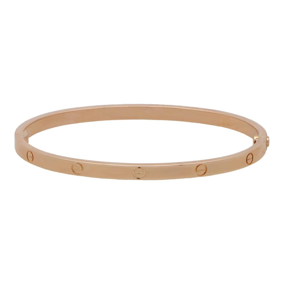 Vintage Cartier Mini Love Bangle, Size 17
