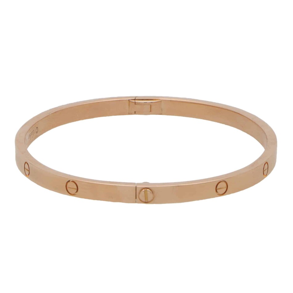 Vintage Cartier Mini Love Bangle, Size 17