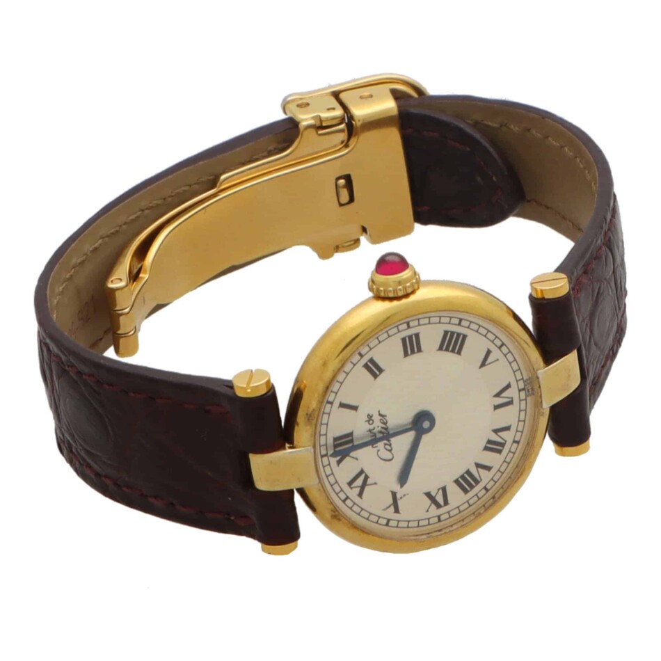 Vintage Limited Edition Must De Cartier Vermeil Watch