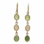 Vintage Opal and Peridot Drop Earrings