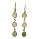 Vintage Opal and Peridot Drop Earrings