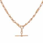 Vintage Albert Chain Necklace in 9k Rose Gold
