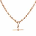 Vintage Albert Chain Necklace in 9k Rose Gold