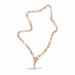 Vintage Albert Chain Necklace in 9k Rose Gold