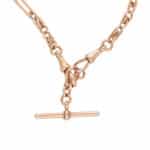 Vintage Albert Chain Necklace in 9k Rose Gold