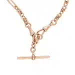 Vintage Albert Chain Necklace in 9k Rose Gold