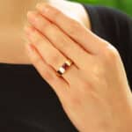 Vintage Cartier Pink Tourmaline Tank Ring