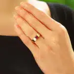 Vintage Cartier Pink Tourmaline Tank Ring