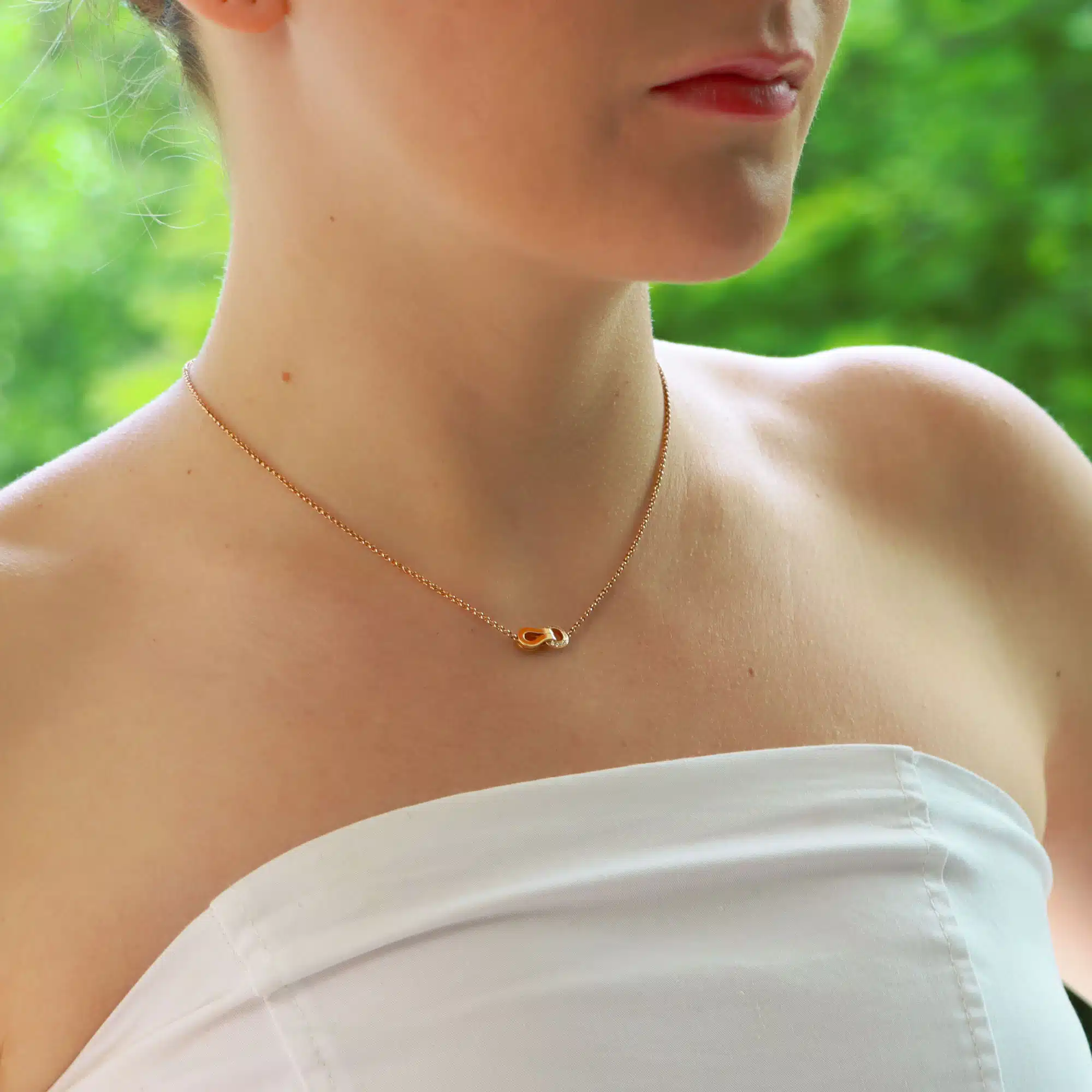 Vintage Cartier Diamond Agrafe Necklace