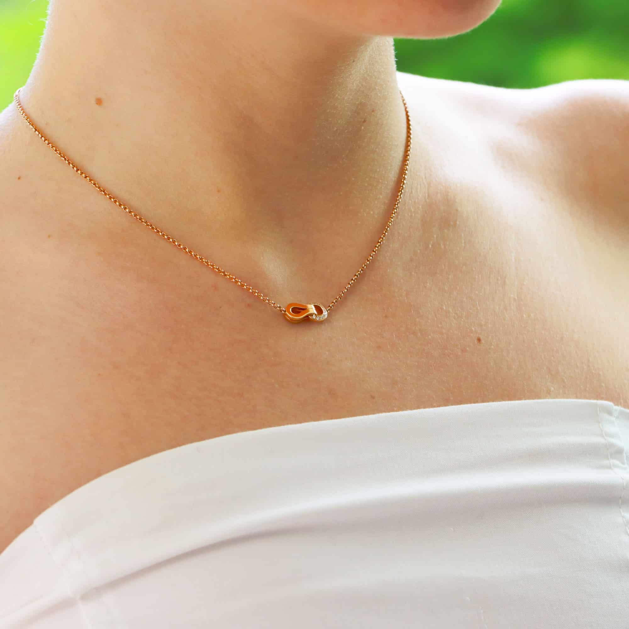 Vintage Cartier Diamond Agrafe Necklace
