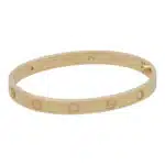 Vintage Cartier Four Diamond Love Bangle, Size 18
