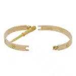 Vintage Cartier Four Diamond Love Bangle, Size 18