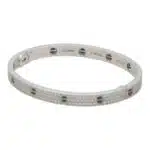 Vintage Cartier Ceramic and Diamond Paved Love Bangle 2021