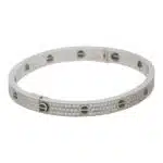 Vintage Cartier Ceramic and Diamond Paved Love Bangle 2021