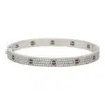 Vintage Cartier Ceramic and Diamond Paved Love Bangle 2021