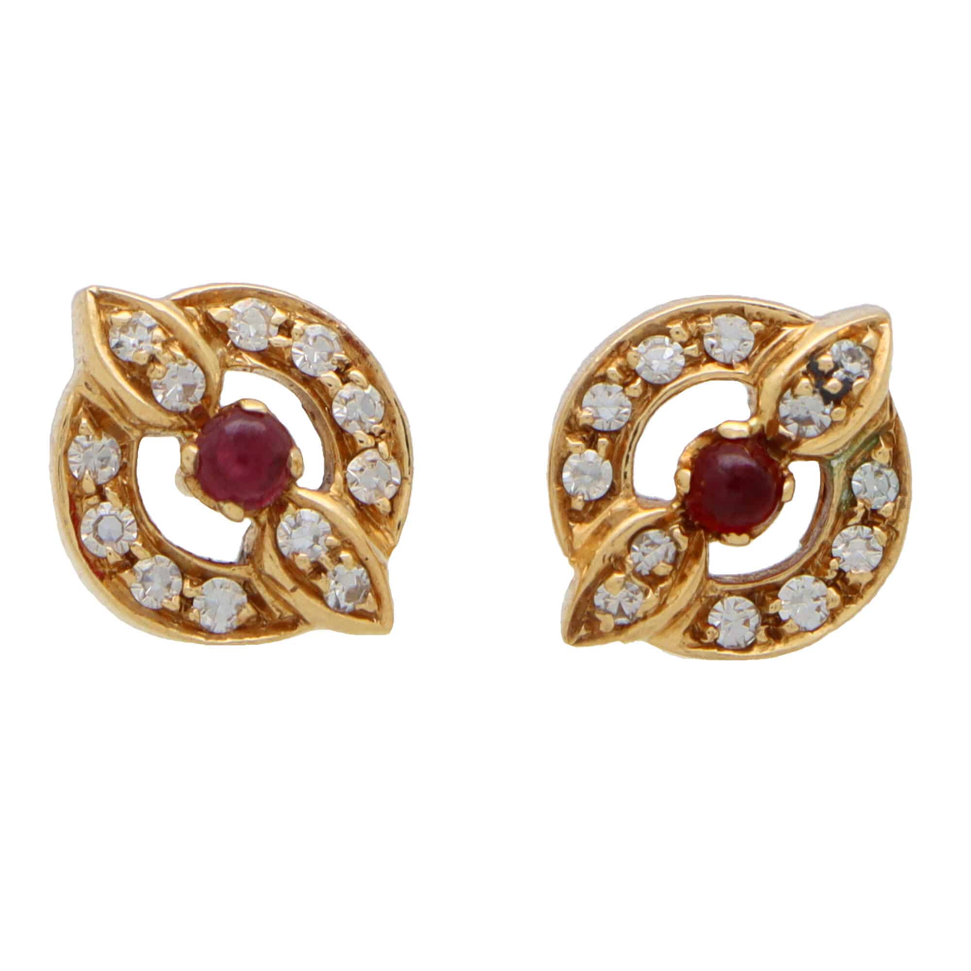 Vintage Cartier Ruby and Diamond Earrings at Susannah Lovis Jewellers