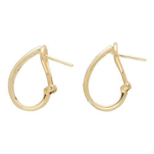 Vintage Tiffany & Co. Etoile Diamond Hoop Earrings