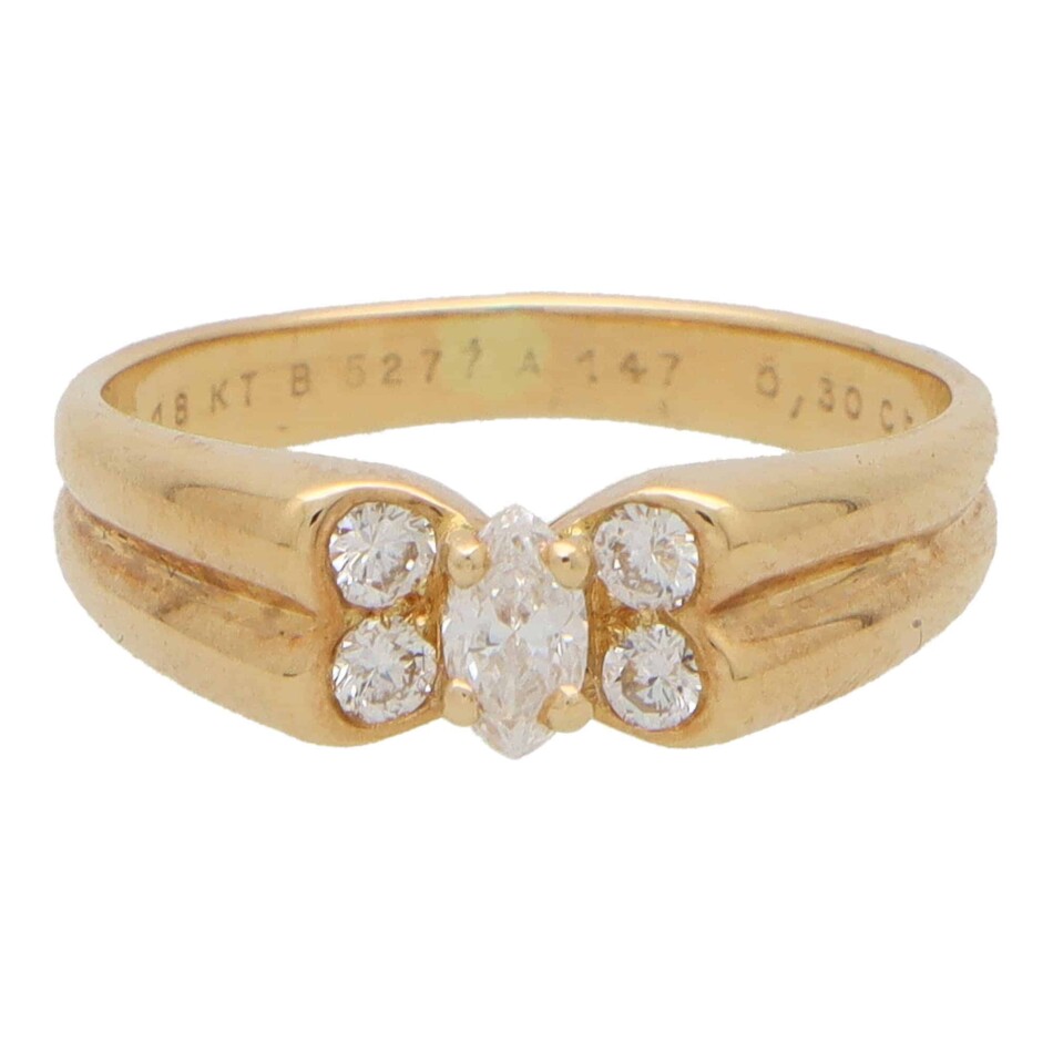Vintage Van Cleef & Arpels Diamond Papillon Ring