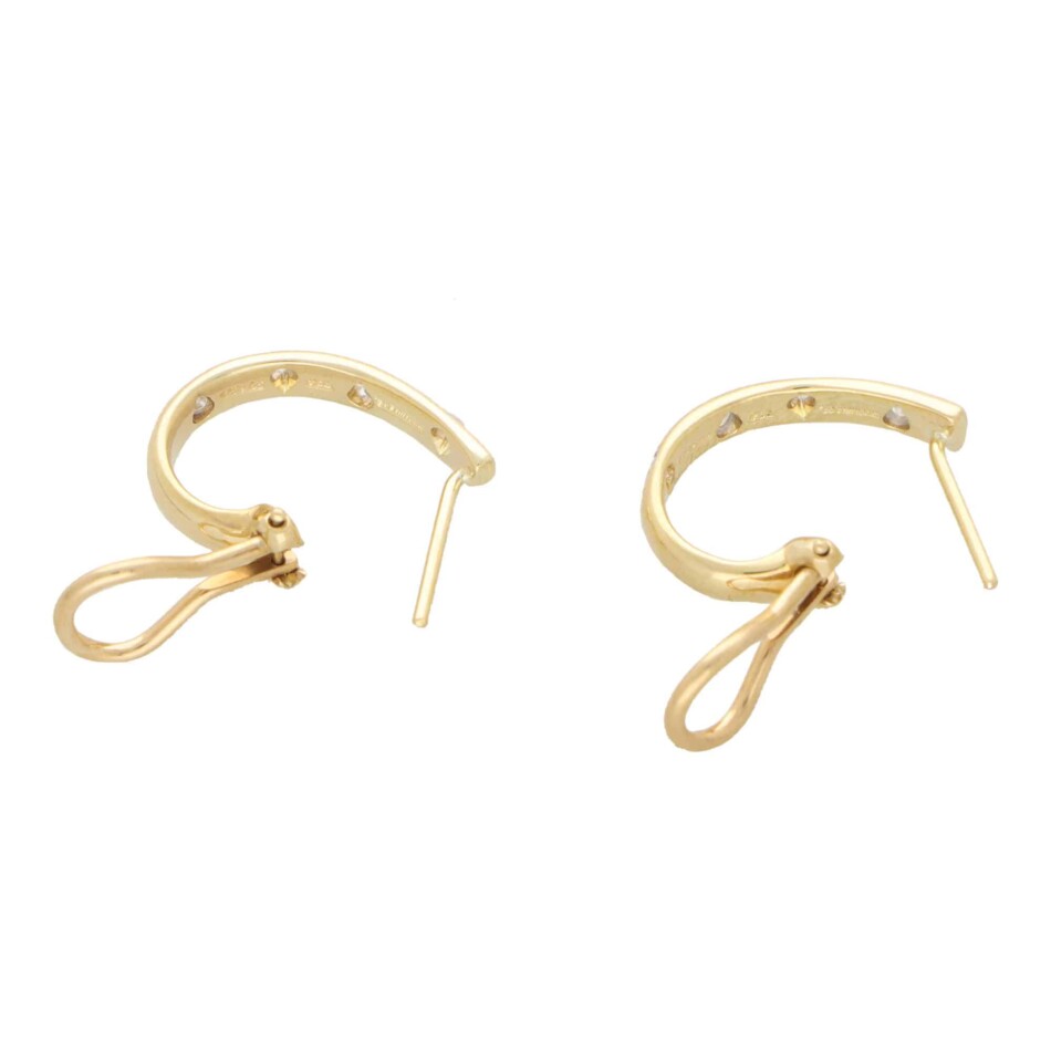Vintage Tiffany & Co. Etoile Diamond Hoop Earrings