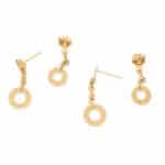 Vintage Bulgari Double Drop Logo Earrings