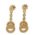 Vintage Bulgari Double Drop Logo Earrings