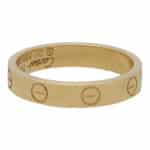 Vintage Cartier Mini Love Ring in Yellow Gold Size 53