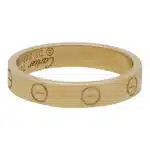 Vintage Cartier Mini Love Ring in Yellow Gold Size 53