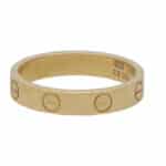 Vintage Cartier Mini Love Ring in Yellow Gold Size 53
