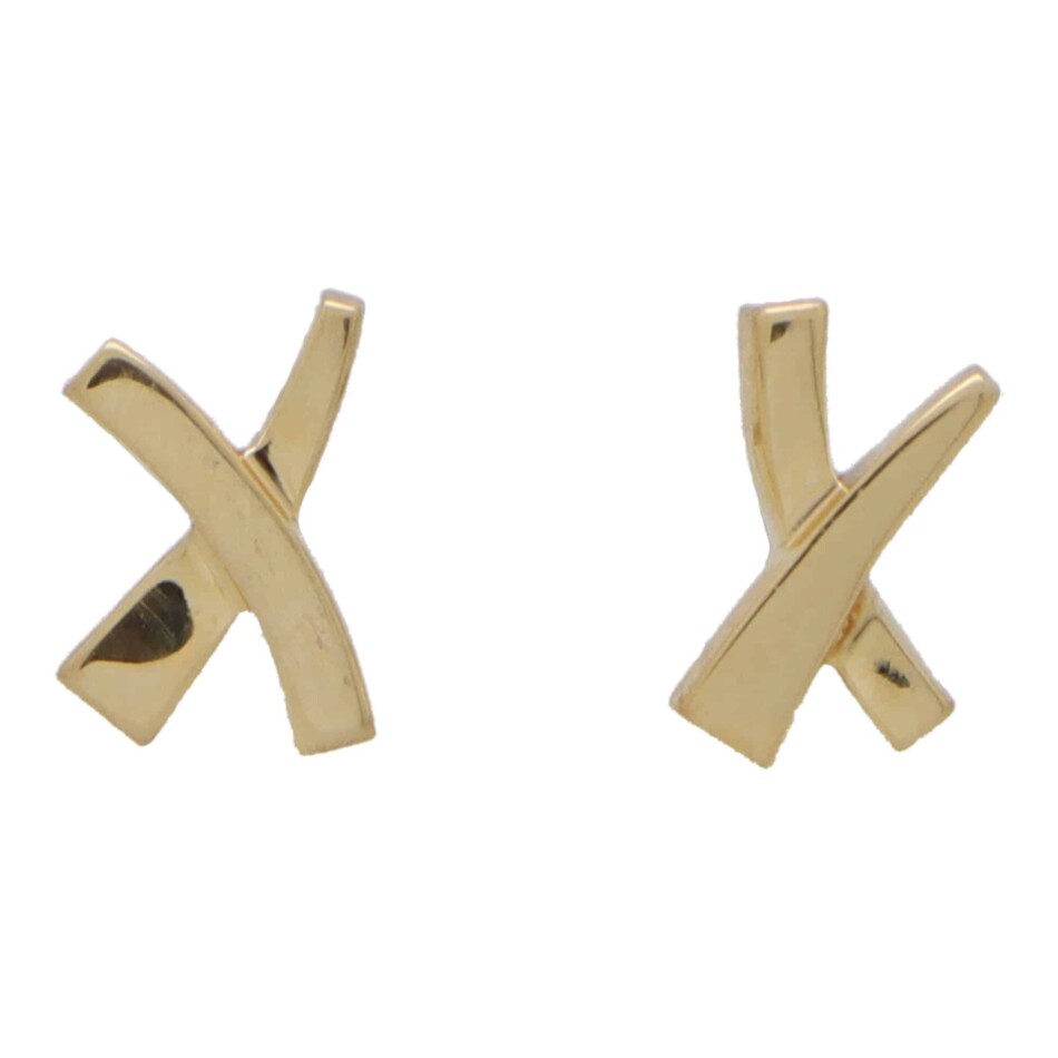 Vintage Tiffany & Co. Cross Stitch Stud Earrings