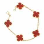 Vintage Van Cleef & Arpels Carnelian Alhambra Bracelet