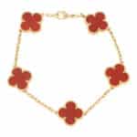 Vintage Van Cleef & Arpels Carnelian Alhambra Bracelet