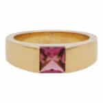 Vintage Cartier Pink Tourmaline Tank Ring