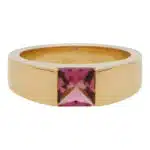 Vintage Cartier Pink Tourmaline Tank Ring