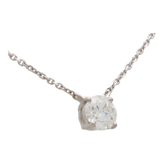 Vintage GIA Certified 1.02 Carat Solitaire Necklace