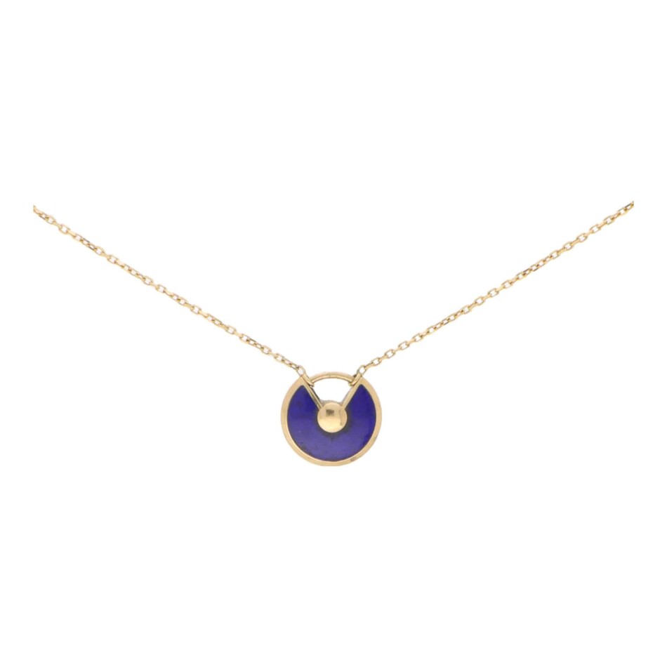 Vintage Amulette de Cartier XS Lapis and Diamond Necklace