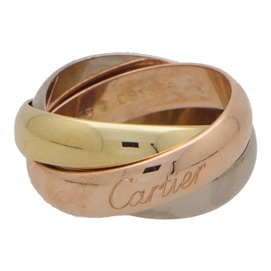 Vintage Large Model Cartier Trinity Ring Size 55