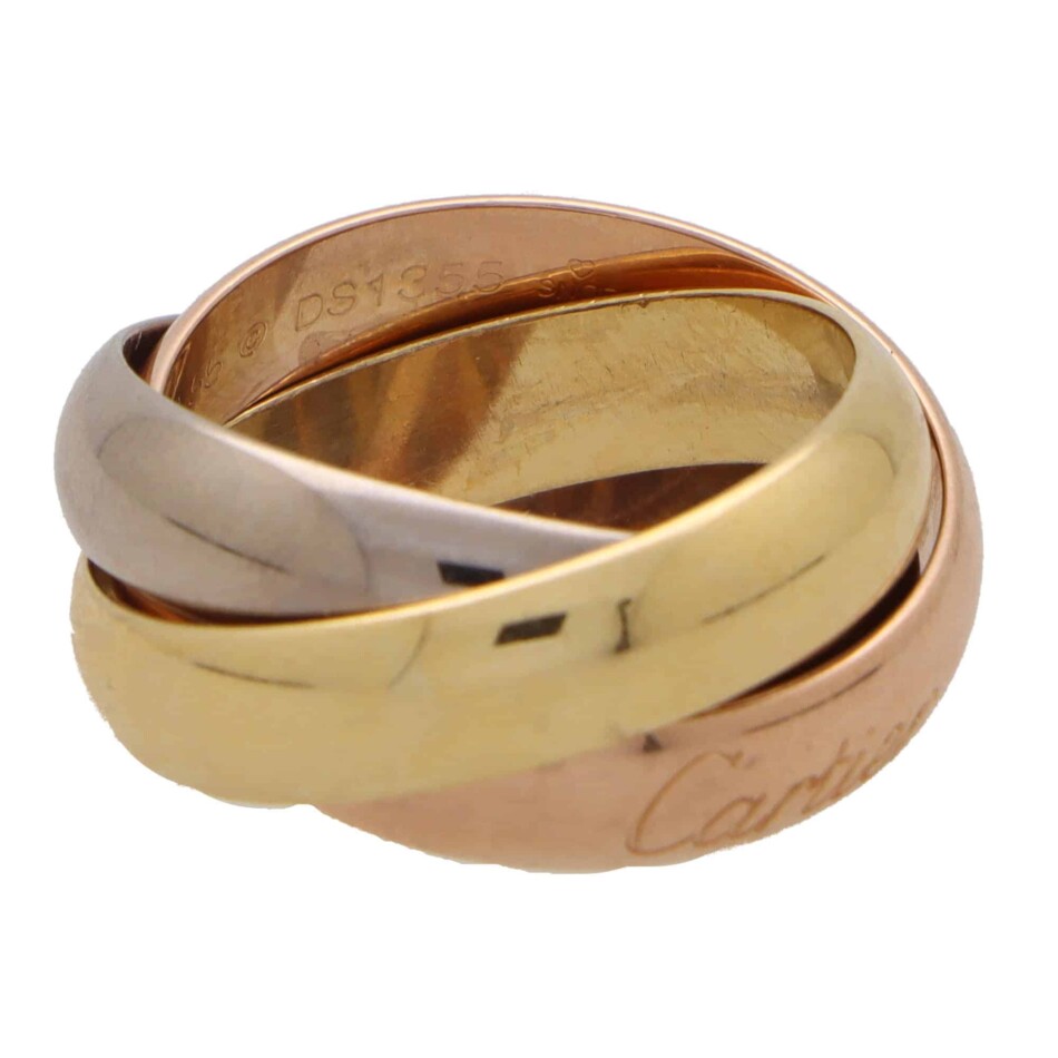 Vintage Large Model Cartier Trinity Ring Size 55