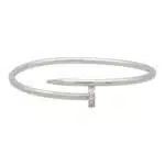 Vintage Cartier Diamond Juste Un Clou in White Gold, Size 20