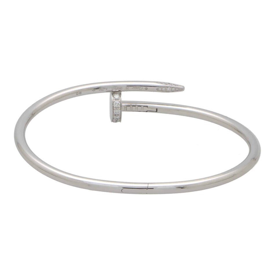 Vintage Cartier Diamond Juste Un Clou in White Gold, Size 20