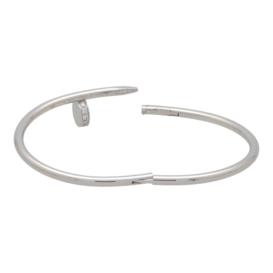 Vintage Cartier Diamond Juste Un Clou in White Gold, Size 20