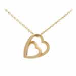Vintage Cartier Interlaced Double Heart Pendant