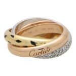 Vintage Cartier Diamond and Lacquer Trinity Ring