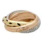Vintage Cartier Diamond and Lacquer Trinity Ring