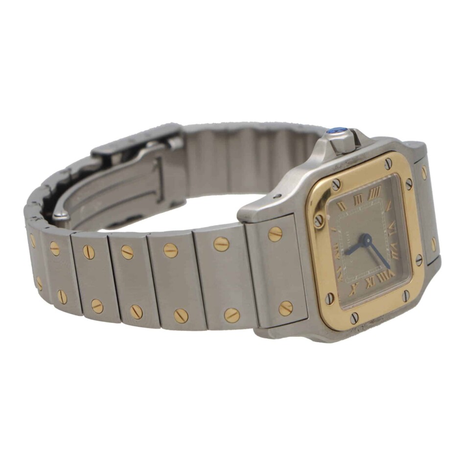 Vintage Cartier Santos Galbee 24mm Steel and Gold Watch