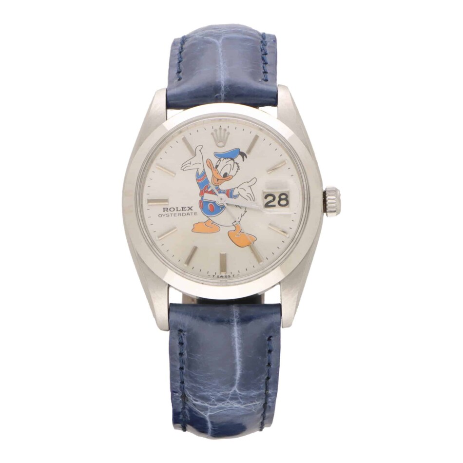 Vintage Rolex Oyster Date Custom Donald Duck Watch