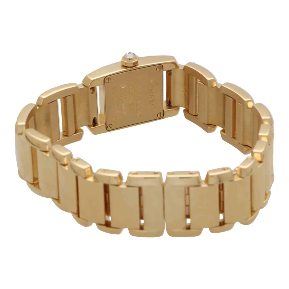 Vintage Cartier Diamond Tankissime Yellow Gold Watch