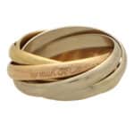 Vintage Les Must De Cartier Five Row Trinity Ring, Size 53
