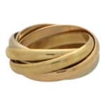 Vintage Les Must De Cartier Five Row Trinity Ring, Size 53