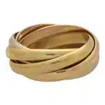 Vintage Les Must De Cartier Five Row Trinity Ring, Size 53