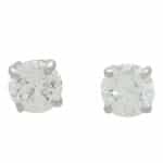 Solitaire 0.80 Carat Diamond Stud Earrings